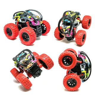 360° Stunt Monster Inertia Car – Push & Go Flip Car