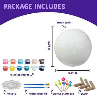 Paint Your Own Moon Lamp Kit  for Art Craft