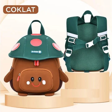 Cute 3D Mushroom Design Backpack for Kids
