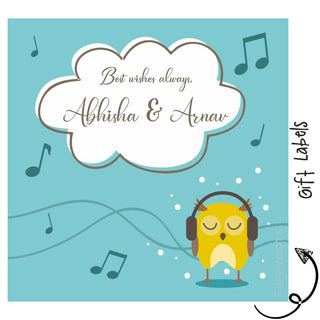 Gift Labels - Musical Owl (24pcs) (PREPAID ONLY)
