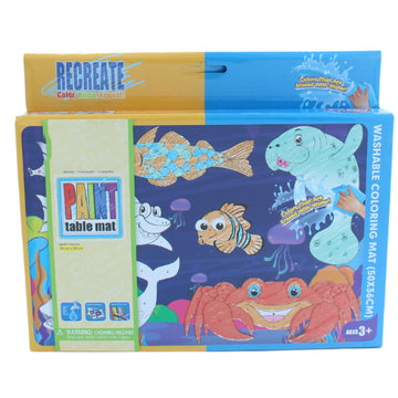 Jungle and Sea Animal Theme Washable Coloring Table Mat for Kids