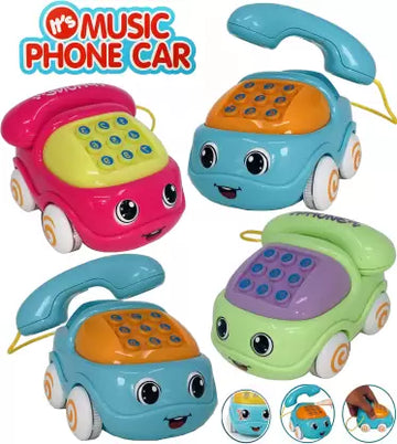 Fun-Tastic Toddler Musical Light Telephone Car: Engaging Playtime with Lights & Tunes
