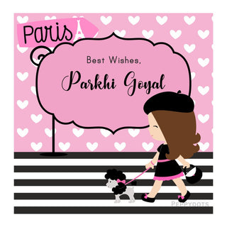 Gift Tag - Paris Dog (48 pcs) (PREPAID ONLY)