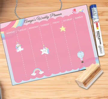 Personalized Weekly Planner - Pink (PREPAID)