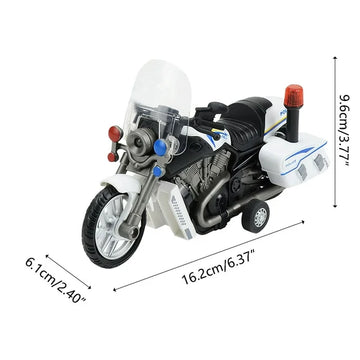 Friction Police Motorbike: Lights & Sounds Toy for Kids (1 pc)