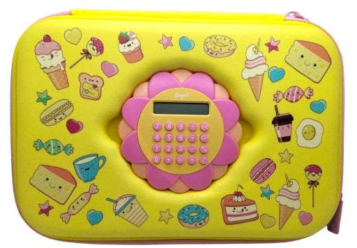 Rectangle Shaped Hard Case Pouch with Calculator