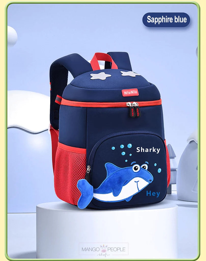 shark design backpack for kids
