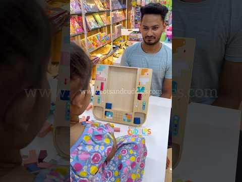 Wooden Tetris with Easel Stand