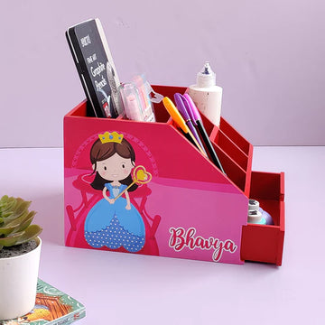 Stationery Stand with Drawer - Princess (PREPAID ONLY)