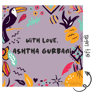 Gift Labels - Purple Tribal (24pcs) (PREPAID ONLY)