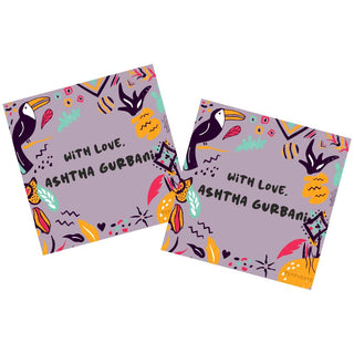 Gift Tag - Purple Tribal (48 pcs) (PREPAID ONLY)