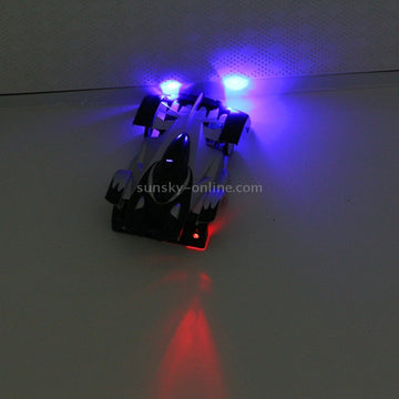 Dual Mode Wall Climbing RC Stunt Car with 360° Rotation and LED Lights