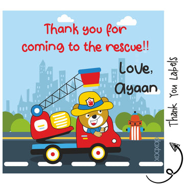Thank you Labels - Rescue Team (24pcs) (PREPAID ONLY)