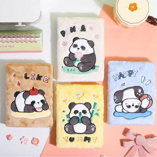 Cute Soft Plush Panda Fur Diary (Random Design)