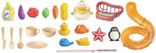 3-in-1 Running Water Play Sink Toy with Fishing Game & Kitchen Set