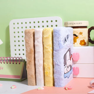 Cute Soft Plush Panda Fur Diary (Random Design)