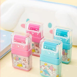 Cartoon Graphic Eraser With Shaving Roller Cleaner (Random) (1pcs)