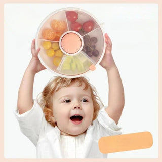 Portable Rotating Snack and Dry Fruit Organizer for Kids & Adults