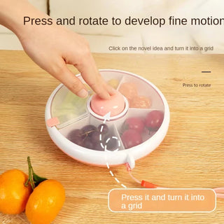 Portable Rotating Snack and Dry Fruit Organizer for Kids & Adults