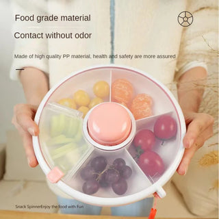 Portable Rotating Snack and Dry Fruit Organizer for Kids & Adults
