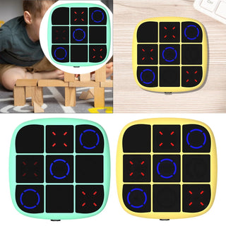 4-in-1 Electronic Tic Tac Toe & Memory Game – Portable Handheld Puzzle Console (Random Colour)
