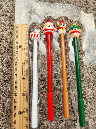 Christmas Topper Gel Pen for Kids: Fun and Vibrant Writing (Pack of 4) (Random Design)