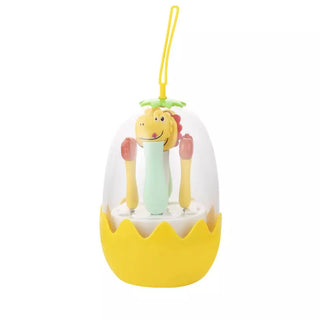 Dinosaur Design Stainless Steel Cutlery Set with Egg-Shaped Case