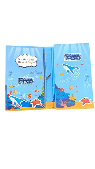 Coloring Book Set for Kids with 2 in1 8 Color Pencils for Scratch & Coloring Art