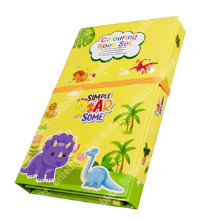 Coloring Book Set for Kids with 2 in1 8 Color Pencils for Scratch & Coloring Art