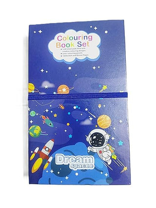 Coloring Book Set for Kids with 2 in1 8 Color Pencils for Scratch & Coloring Art