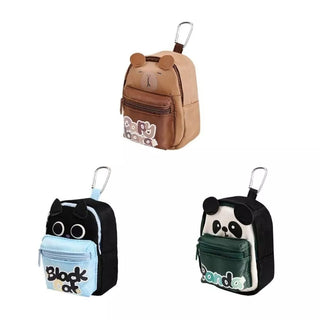 Mini Animal Backpack Coin Purse – Zipper Pouch with Front Pocket & Keychain