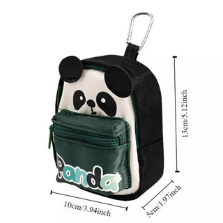 Mini Animal Backpack Coin Purse – Zipper Pouch with Front Pocket & Keychain