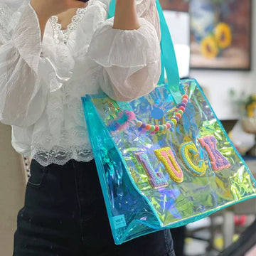 Holographic PVC Handheld Shopping Bag