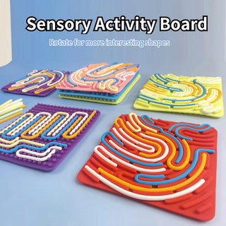 Silicone Sensory Maze Board Fidget Toy for Kids (Random Design) 1pc