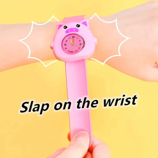 Cartoon/Animal Silicone Slap Band Watch for Kids - With gift box (1pc) (Random Color)