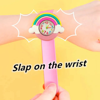 Cartoon/Animal Silicone Slap Band Watch for Kids - With gift box (1pc) (Random Color)