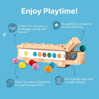 Cots and Cuddles Wooden Crocodile Snap N Sort Color Sorting Toy for Kids Age 3+