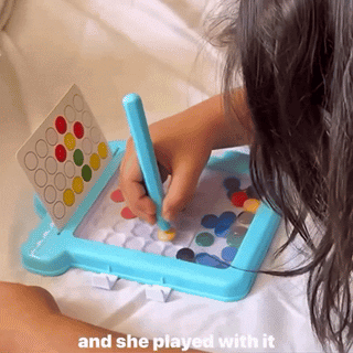 Crocodile Magnetic Dot Board: Portable Shapes for Creative Fun (1pc)