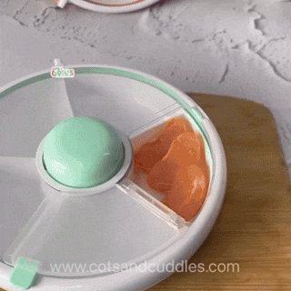Portable Rotating Snack and Dry Fruit Organizer for Kids & Adults