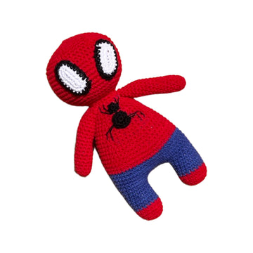 Cute Handmade Cotton Spiderman Crochet Soft Squishy Toy for Kids & Toddlers Baby