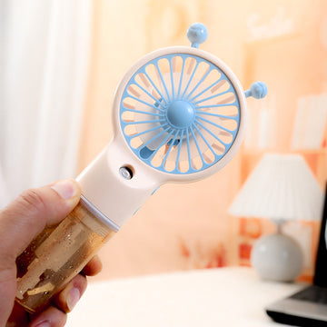 Stay Cool: Rechargeable Handheld Fan with Spray