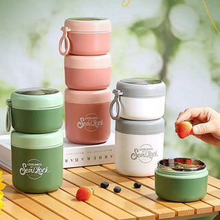 2 Compartment Stainless Steel Lunch Box – 780ml Insulated Meal Jar