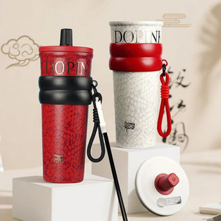 710ml Insulated Stainless Steel Sipper Tumbler | Leakproof Bottle with Carry Loop for Women & Girls