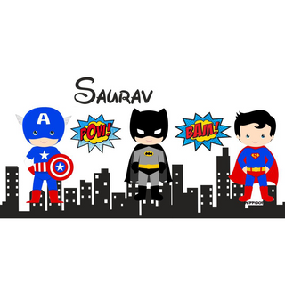 Personalised Water bottle - Superhero (PREPAID ONLY)