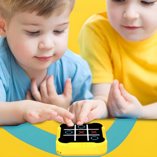 4-in-1 Electronic Tic Tac Toe & Memory Game – Portable Handheld Puzzle Console (Random Colour)