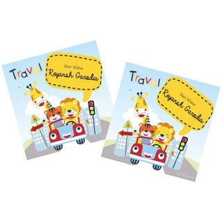 Gift Tag - Tiger on ride (48pcs) (PREPAID ONLY)