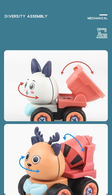 Disassembly Engineering Vehicles 3D Puzzle Model for Kids