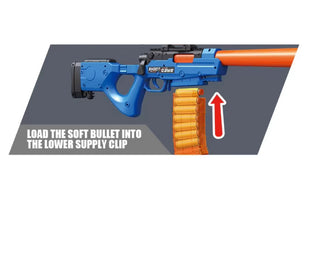 Target Shoot Foam Dart Gun Toy Set with Target Board and 24 Soft Darts for Kids