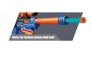 Target Shoot Foam Dart Gun Toy Set with Target Board and 24 Soft Darts for Kids