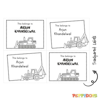 Transparent Labels - Transport - Pack of 72 Tags - (PREPAID ONLY)